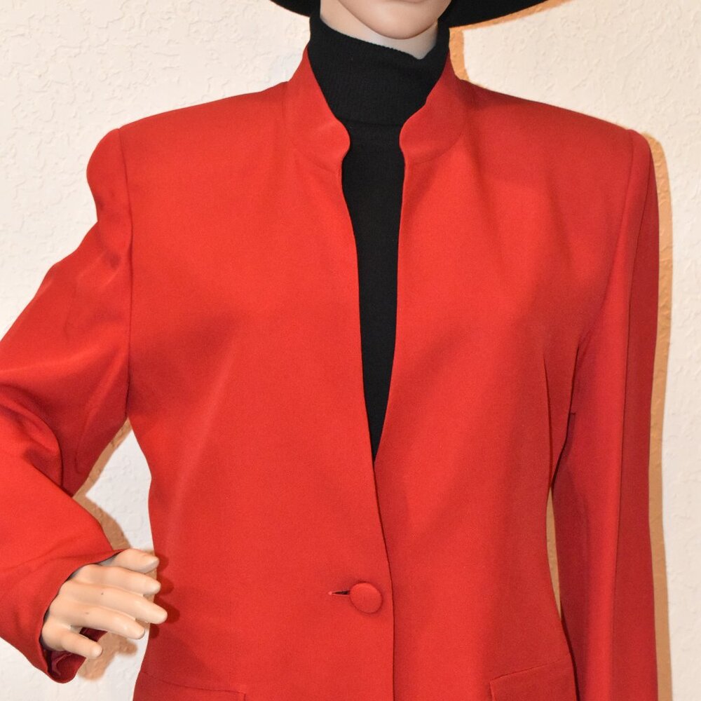 Vintage Red Long Blazer Jacket US L - New without Tags